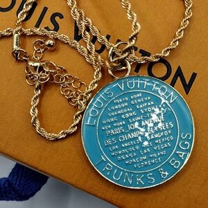 Authentic Large Louis Vuitton Charm Trunks & Bags Aqua